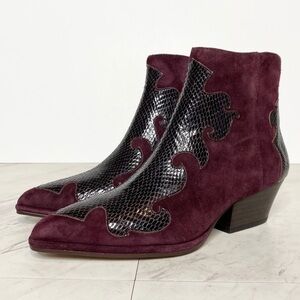 New! Louise Et Cie Zenobie Western Plum Bootie 6.5